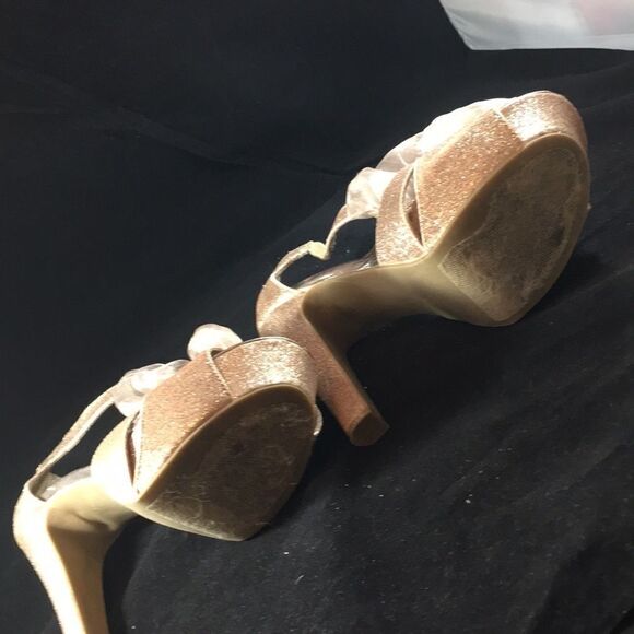 Vintage Material Girl glitter blush Platform Heels - Picture 7 of 8